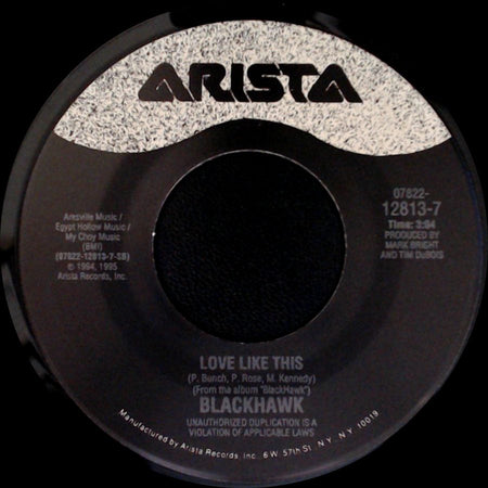 Blackhawk - That's Just About Right / Love Like This side B