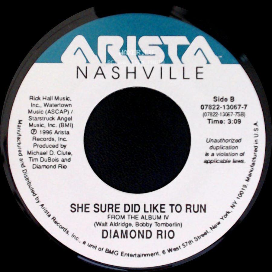 Diamond Rio - Holdin' / She Sure Did Like To Run side B