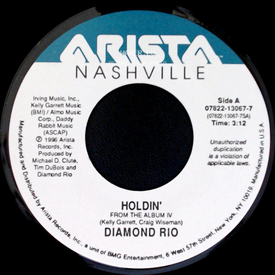 Diamond Rio - Holdin' / She Sure Did Like To Run side A