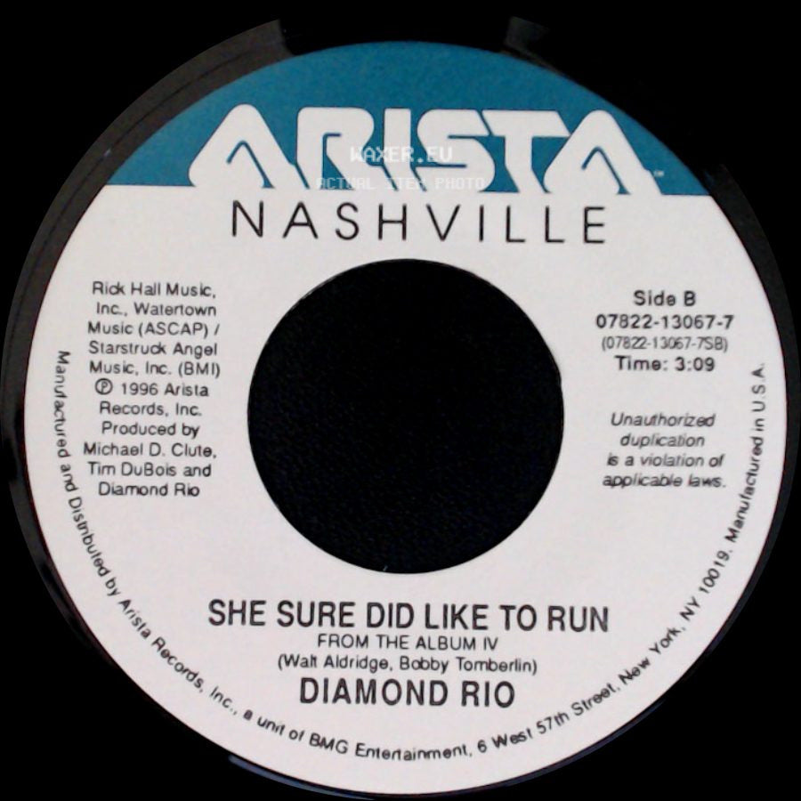 Diamond Rio - Holdin' / She Sure Did Like To Run side B
