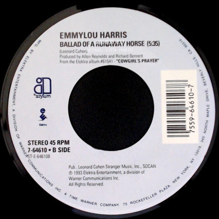 Emmylou Harris - High Powered Love / Ballad Of A Runaway Horse (5:35) side B