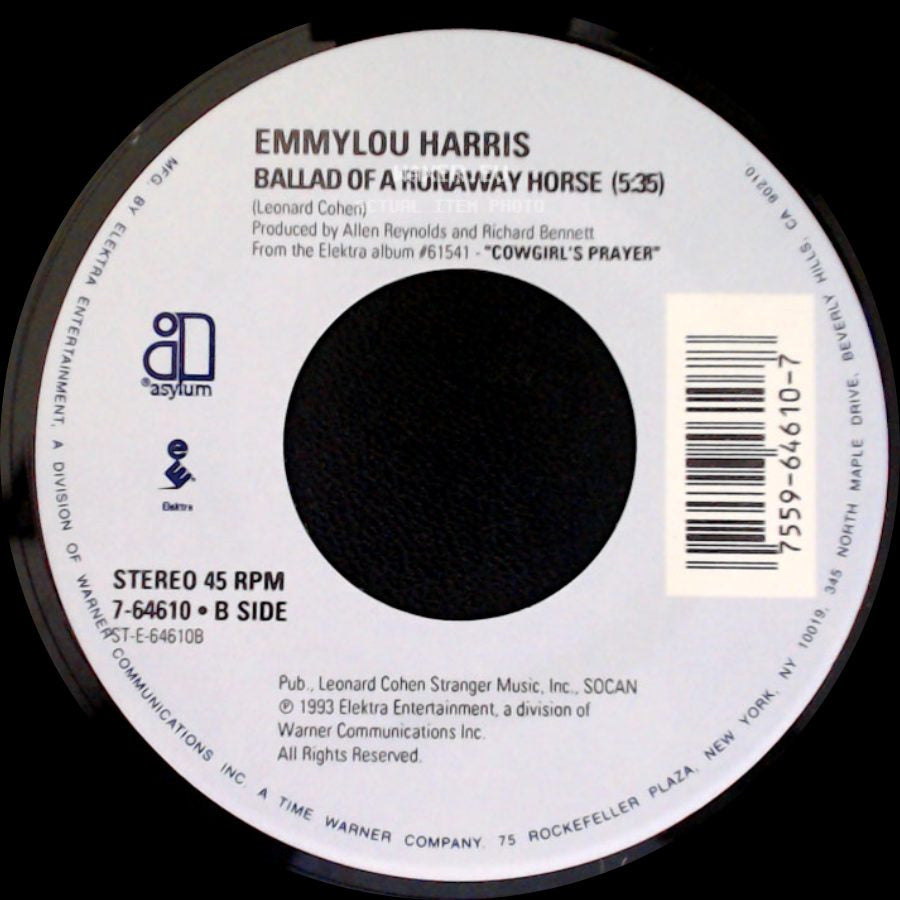 Emmylou Harris - High Powered Love / Ballad Of A Runaway Horse (5:35) side B