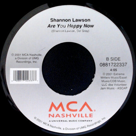 Shannon Lawson - Goodbye On A Bad Day / Are You Happy Now side B
