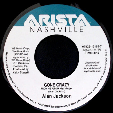 Alan Jackson - Amarillo / Gone Crazy side B