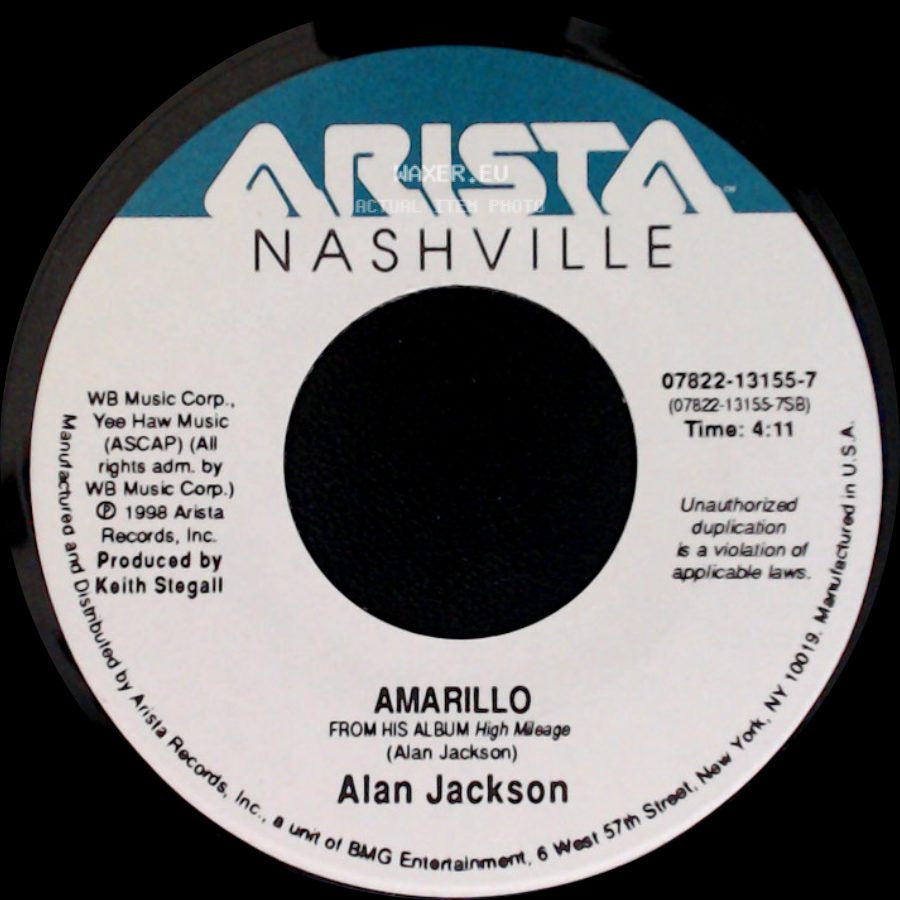 Alan Jackson - Gone Crazy / Amarillo side B