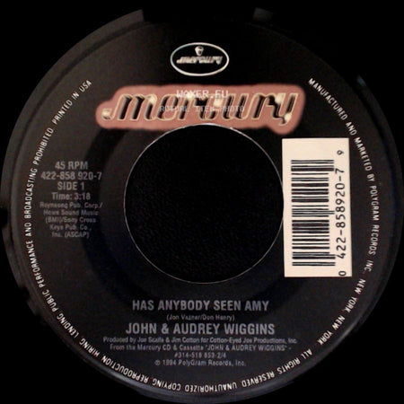 John & Audrey Wiggins - Has Anybody Seen Amy / Memory Making Night side A