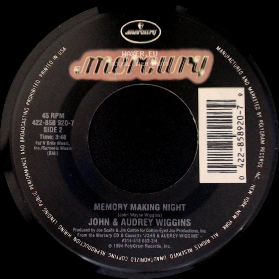 John & Audrey Wiggins - Has Anybody Seen Amy / Memory Making Night side B