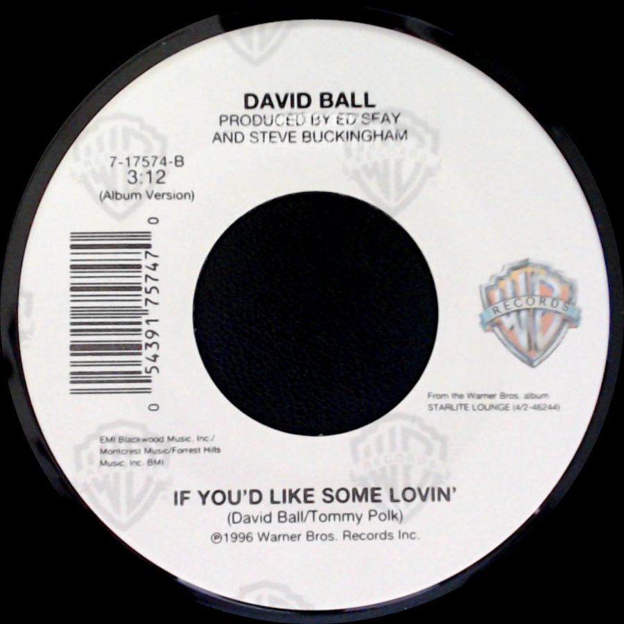 David Ball - Hangin' In And Hangin' On / If You'd Like Some Lovin' side B