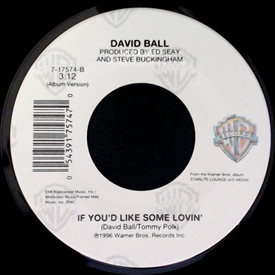 David Ball - Hangin' In And Hangin' On / If You'd Like Some Lovin' side B