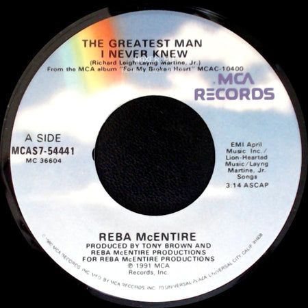 Reba Mcentire - The Greatest Man I Never Knew / If I Had Only Known side A