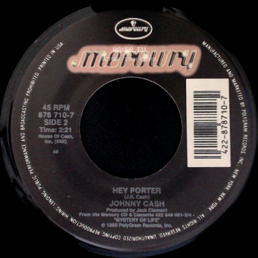 Johnny Cash - The Greatest Cowboy Of Them All / Hey Porter side B