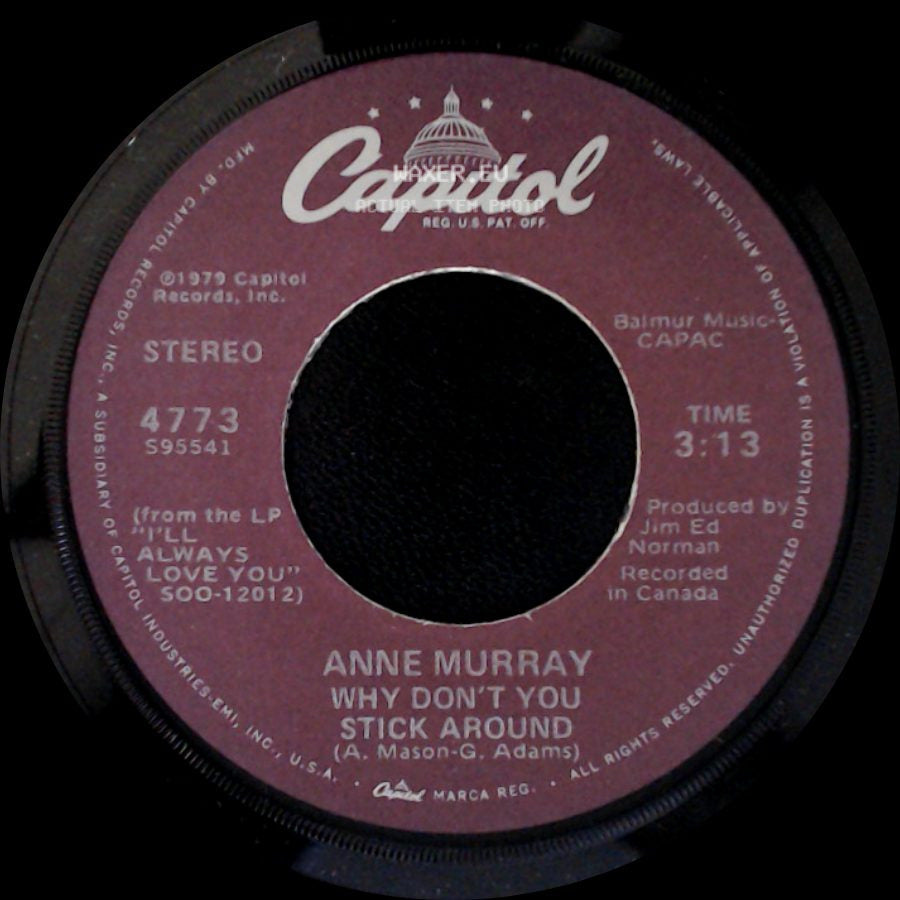 Anne Murray - Broken Hearted Me / Why Don't You Stick Around side B