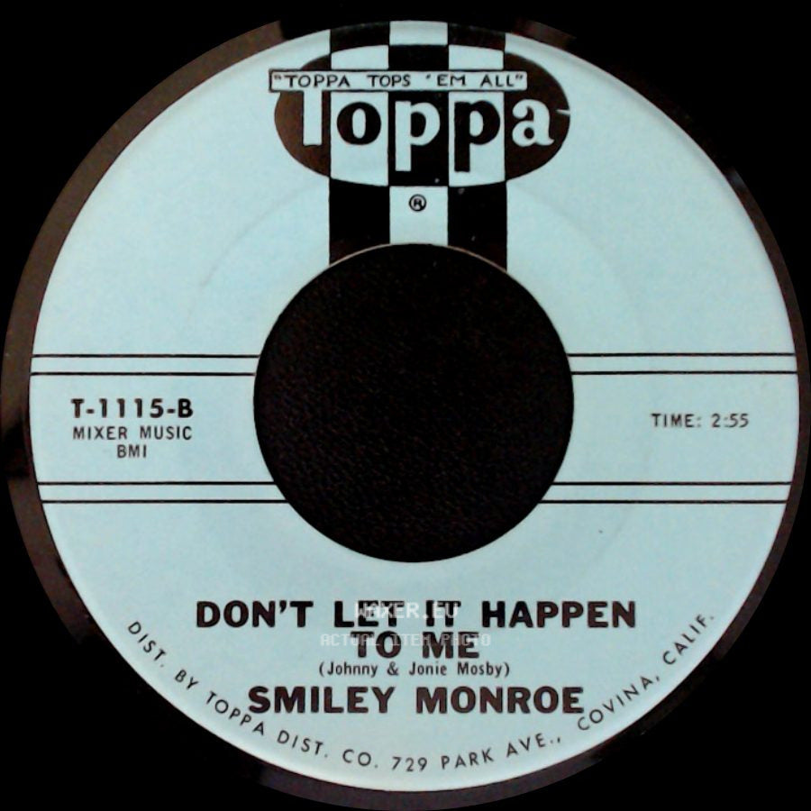 Smiley Monroe - Temptation's Got A Hold On Me / Don't Let It Happen To Me side B
