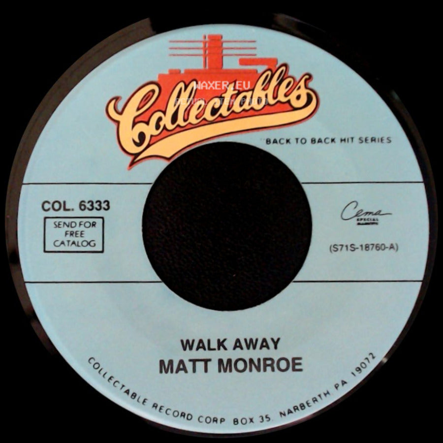Matt Monroe - Walk Away / My Kind Of Girl side A