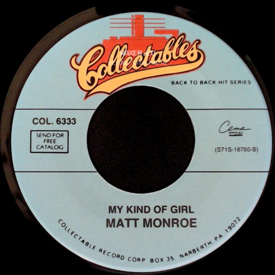 Matt Monroe - Walk Away / My Kind Of Girl side B