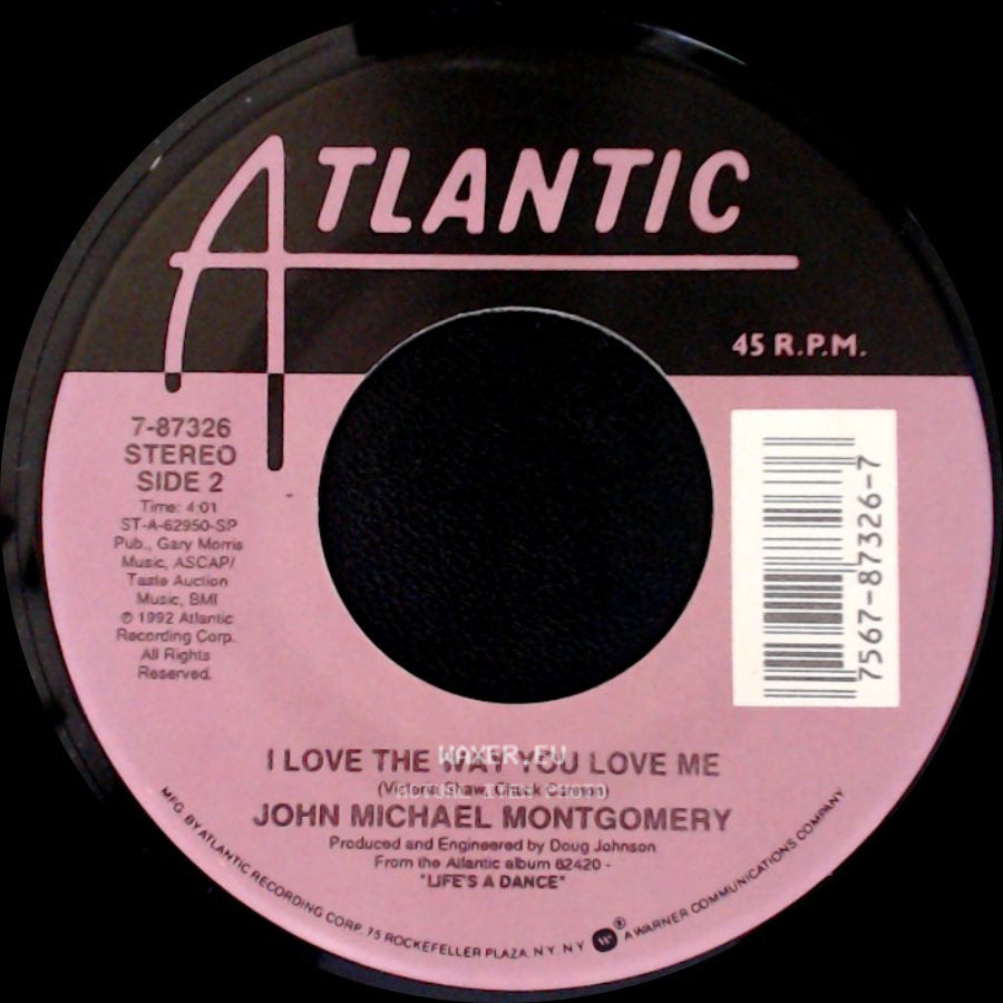 John Michael Montgomery - Beer And Bones / I Love The Way You Love Me side B