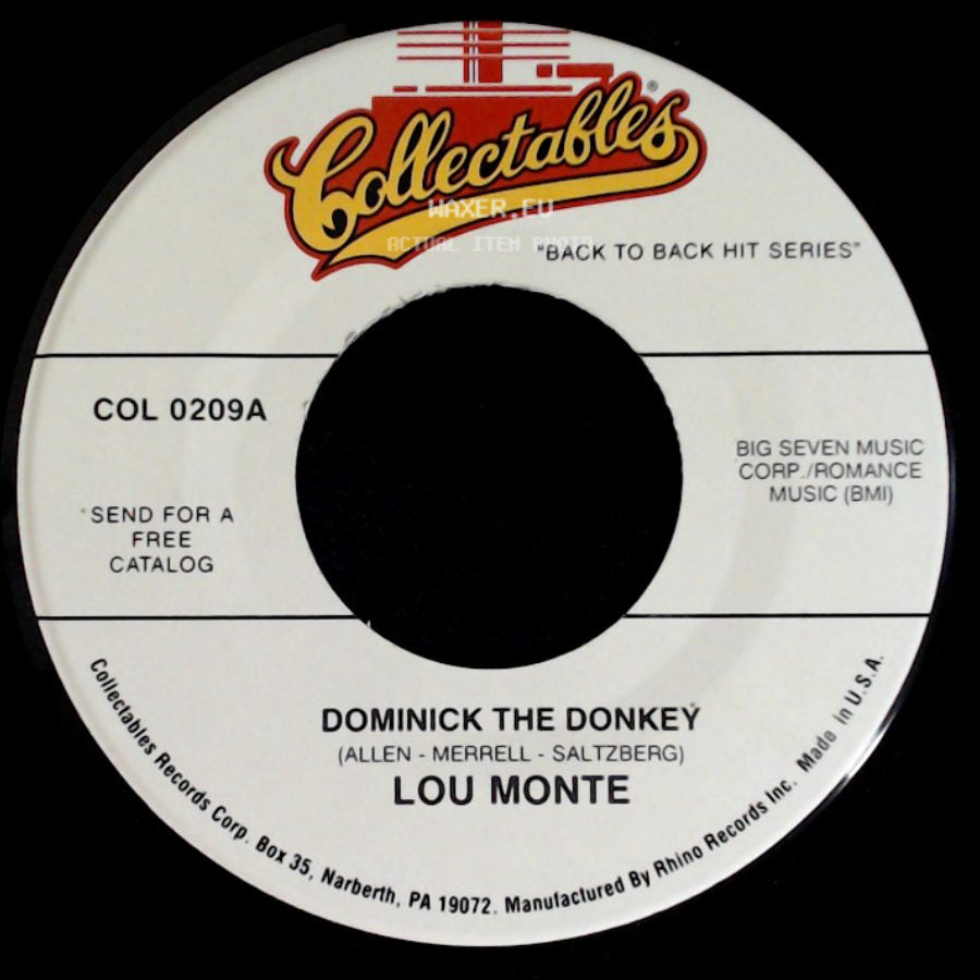 Lou Monte / The Royaltones - Dominick The Donkey / Poor Boy side A