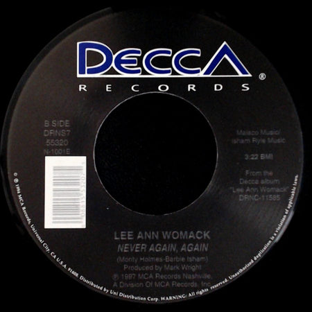 Lee Ann Womack - Never Again, Again / Never Again, Again side B