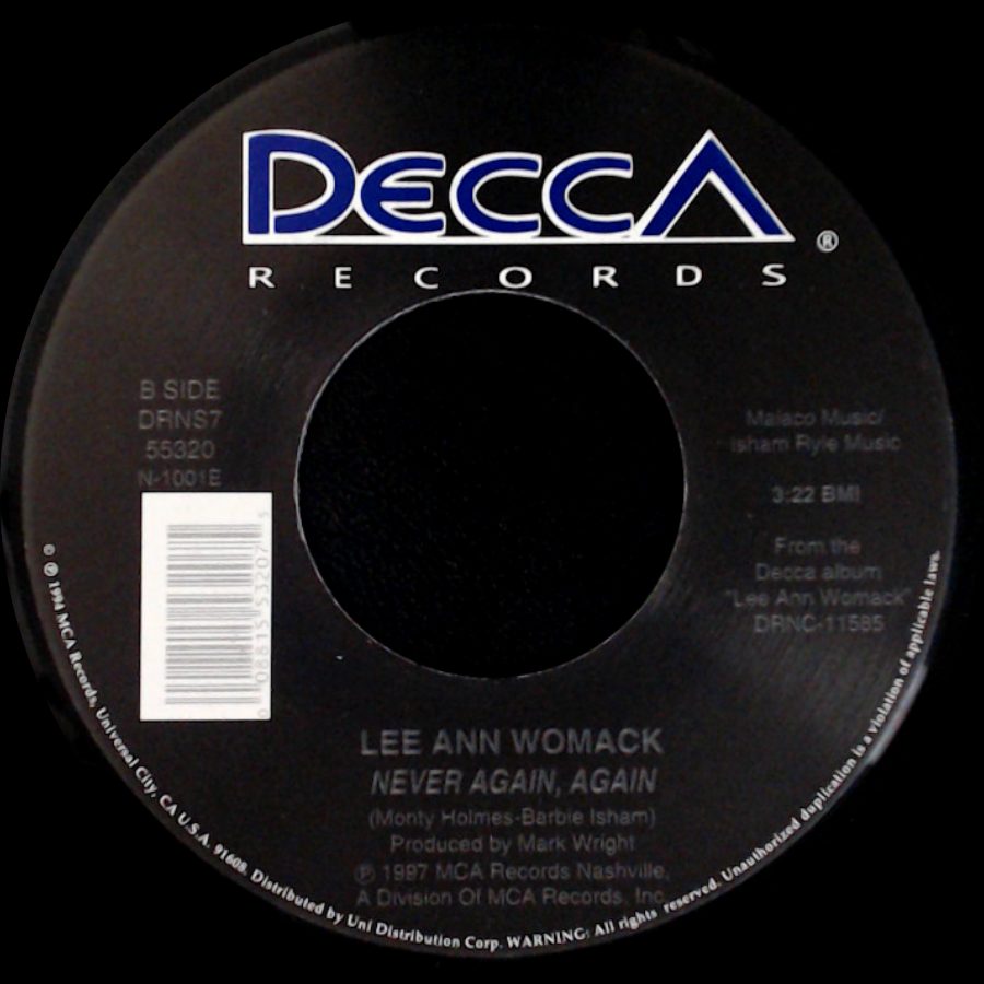 Lee Ann Womack - Never Again, Again / Never Again, Again side B