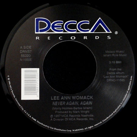 Lee Ann Womack - Never Again, Again / Never Again, Again side A