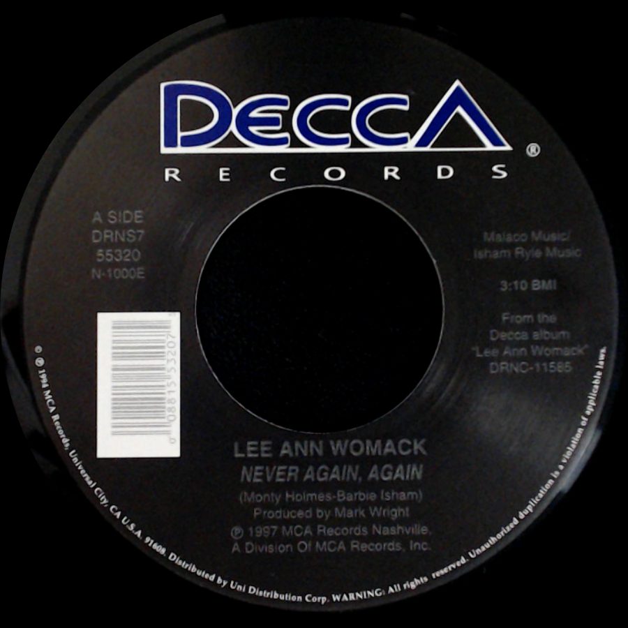 Lee Ann Womack - Never Again, Again / Never Again, Again side A
