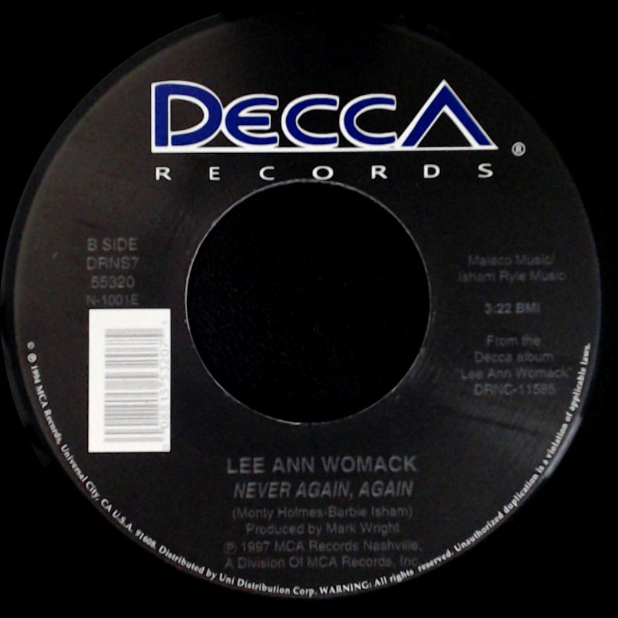 Lee Ann Womack - Never Again, Again / Never Again, Again side B