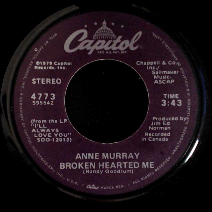 Anne Murray - Broken Hearted Me / Why Don't You Stick Around side A