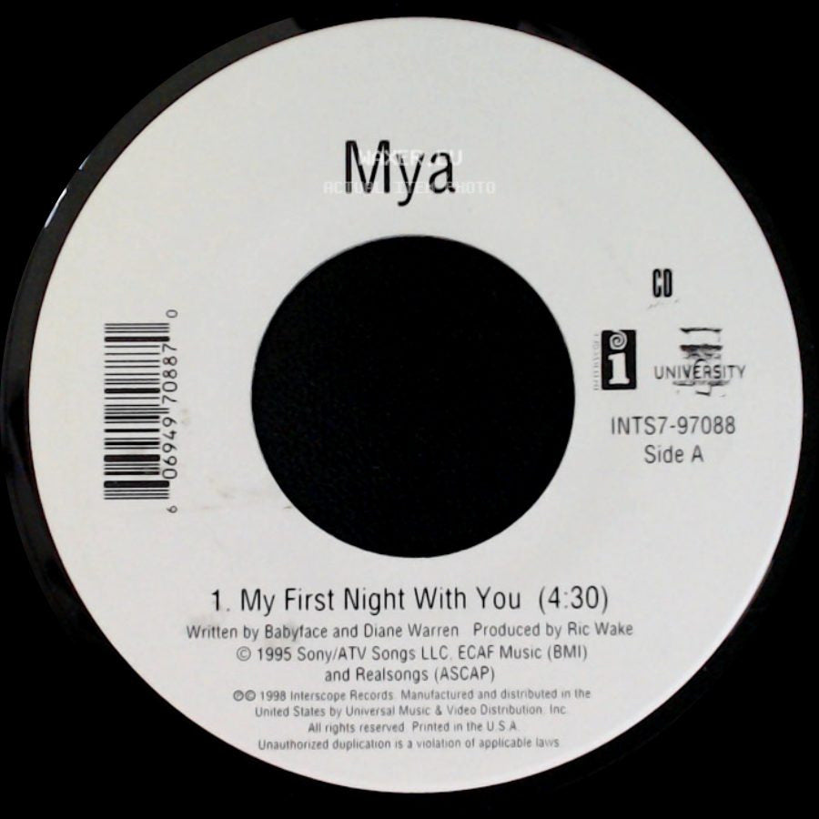 Mya - My First Night With You / Baby It's Yours side A