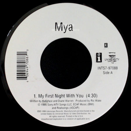 Mya - My First Night With You / Baby It's Yours side A