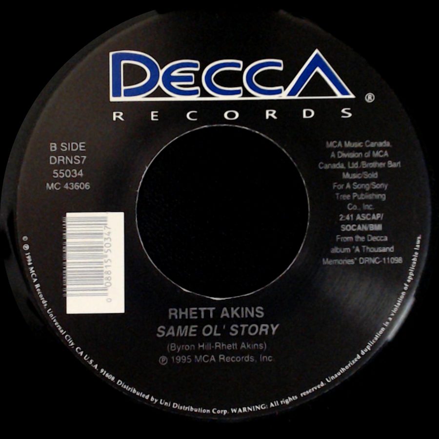 Rhett Akins - That Ain't My Truck / Same Ol' Story side B