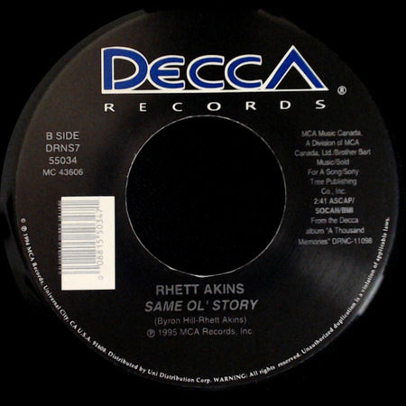 Rhett Akins - That Ain't My Truck / Same Ol' Story side B