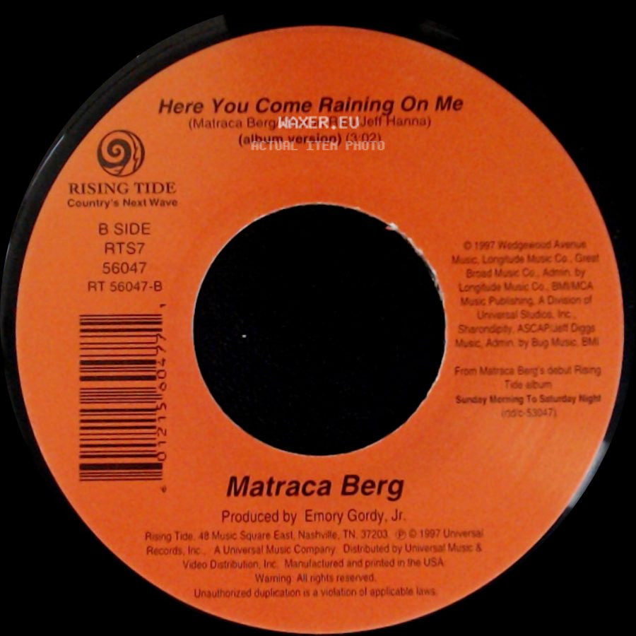 Matraca Berg - That Train Don't Run / Here You Come Raining On Me side B