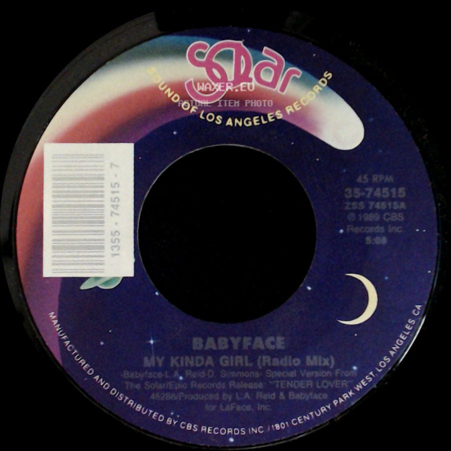 Babyface - My Kinda Girl (Radio Mix) / My Kinda Girl (Instrumental) side A