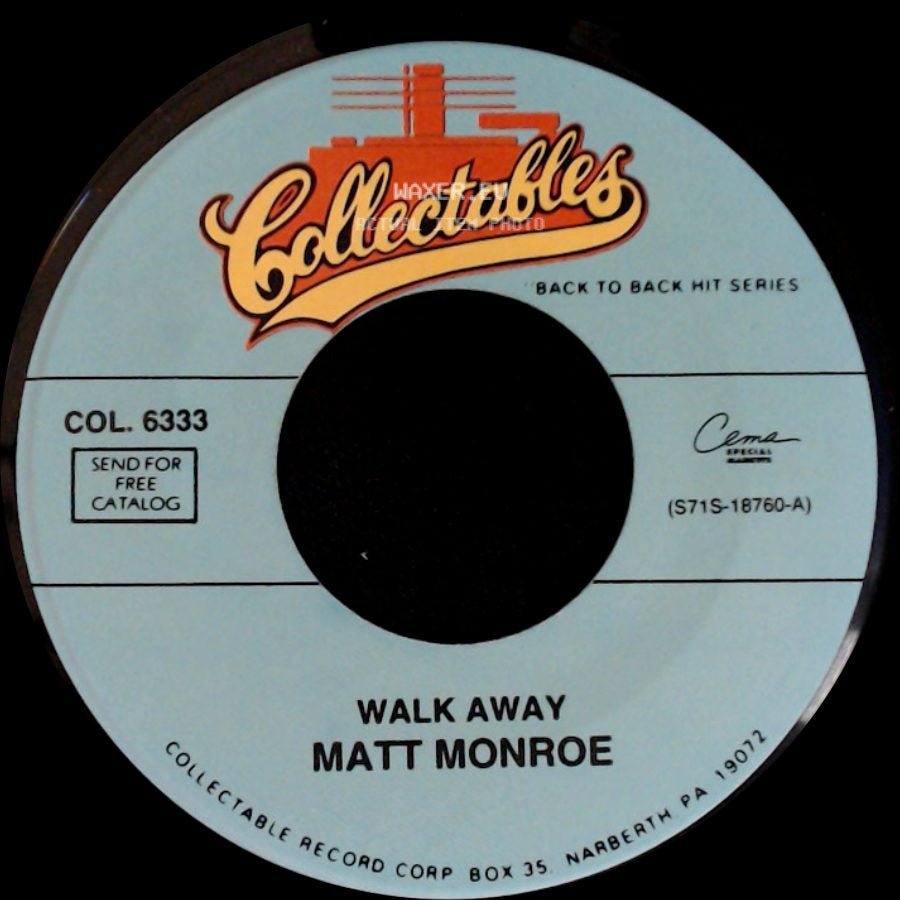 Matt Monroe - Walk Away / My Kind Of Girl side A