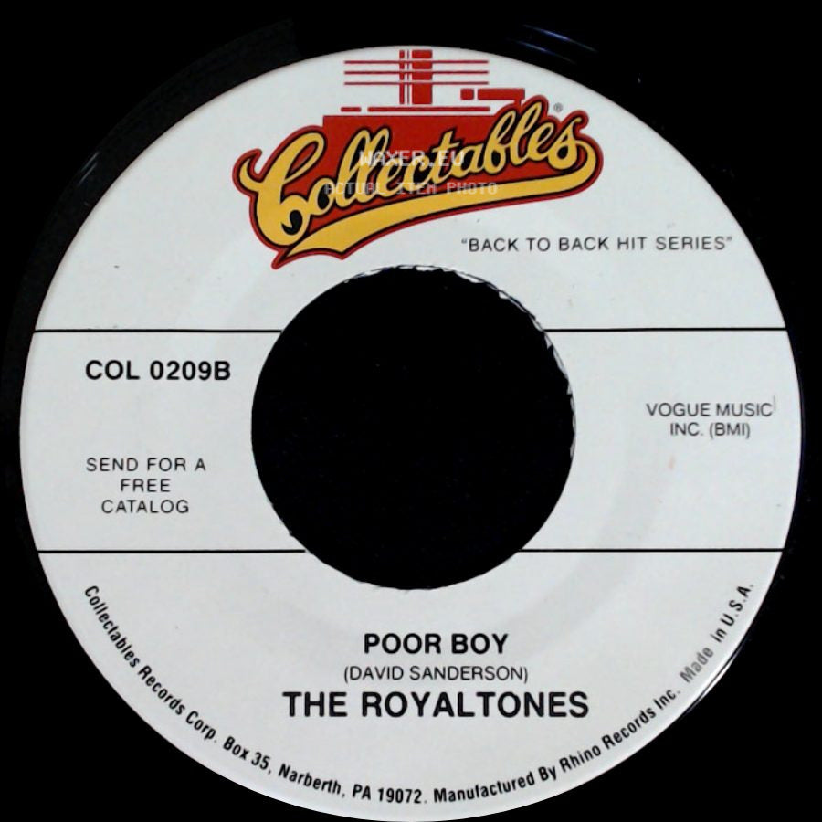The Royaltones / Lou Monte - Poor Boy / Dominick The Donkey side A