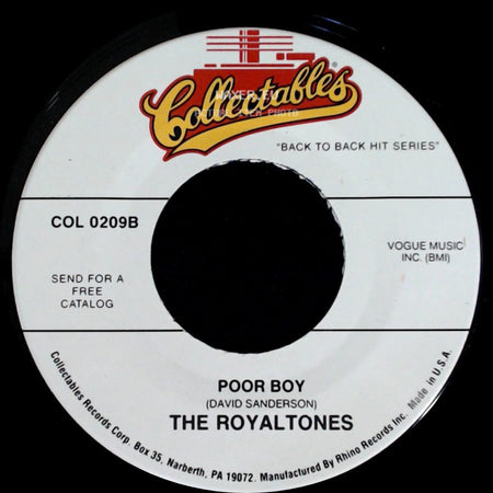 The Royaltones / Lou Monte - Poor Boy / Dominick The Donkey side A