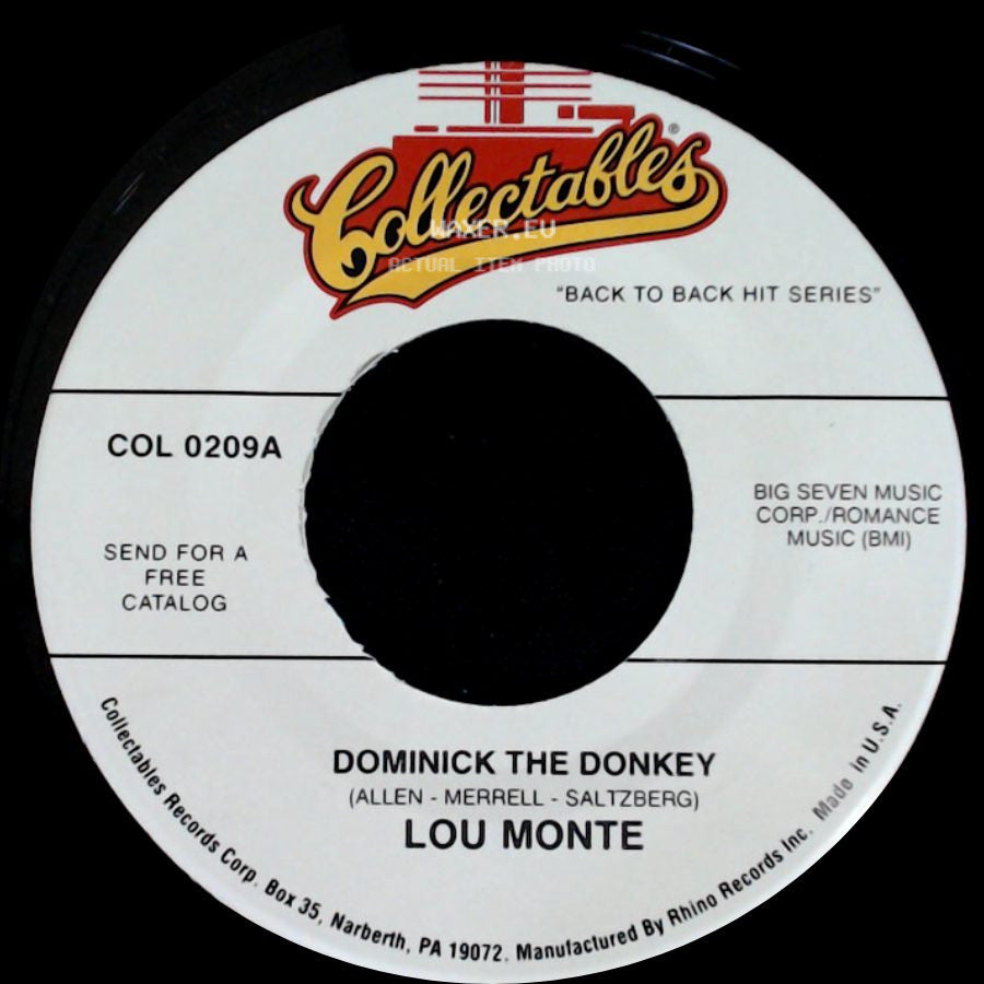 The Royaltones / Lou Monte - Poor Boy / Dominick The Donkey side B