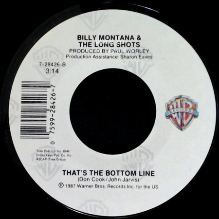 Billy Montana & The Long Shots - Crazy Blue / That's The Bottom Line side B