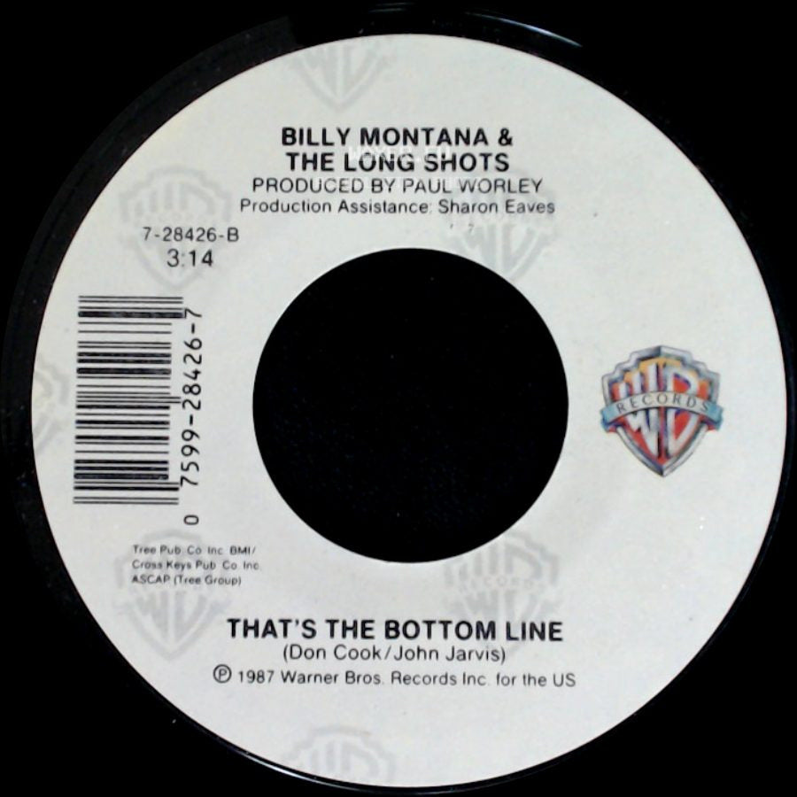 Billy Montana & The Long Shots - Crazy Blue / That's The Bottom Line side B