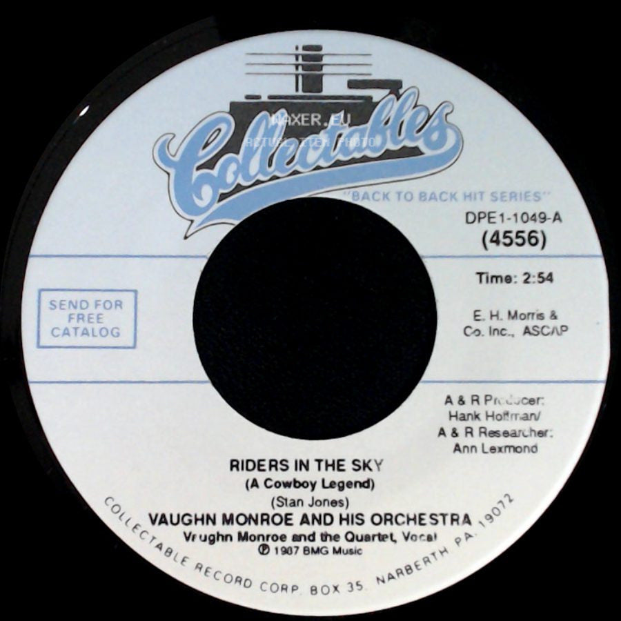 Vaughn Monroe And His Orchestra - Riders In The Sky (A Cowboy Legend) / Ballerina side A