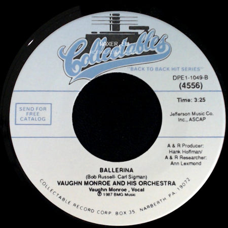 Vaughn Monroe And His Orchestra - Riders In The Sky (A Cowboy Legend) / Ballerina side B