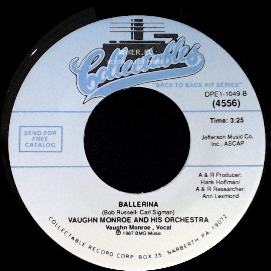 Vaughn Monroe And His Orchestra - Riders In The Sky (A Cowboy Legend) / Ballerina side B
