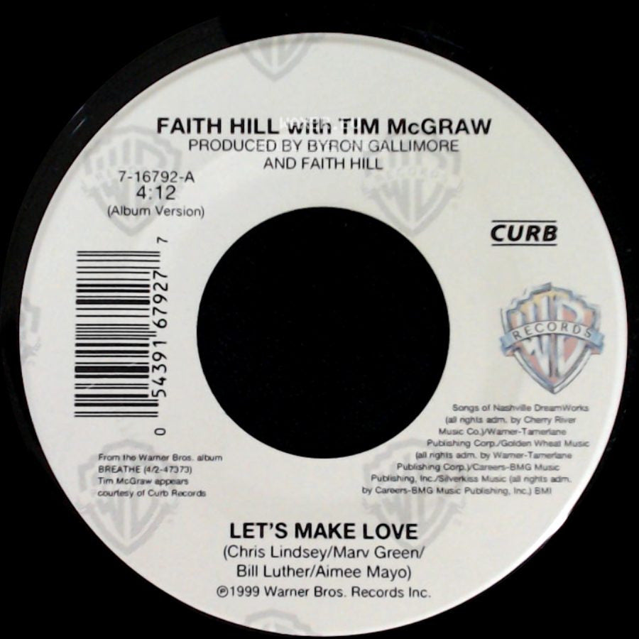 Faith Hill With Tim Mcgraw / Faith Hill - Let's Make Love / There Will Come A Day side A