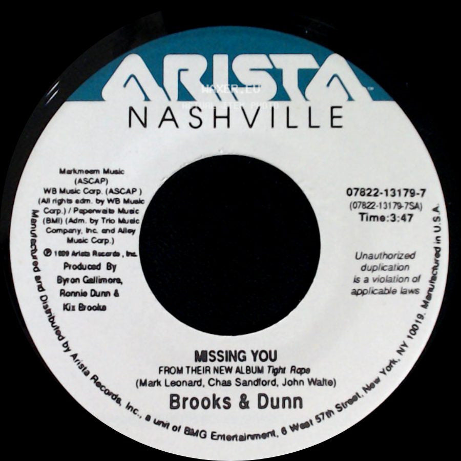 Brooks & Dunn - The Trouble With Angels / Missing You side B