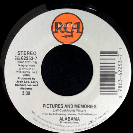 Alabama - Take A Little Trip / Pictures And Memories side B