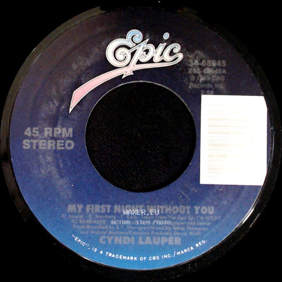 Cyndi Lauper - Unabbreviated Love / My First Night Without You side B