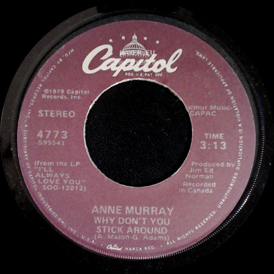 Anne Murray - Why Don't You Stick Around / Broken Hearted Me side A