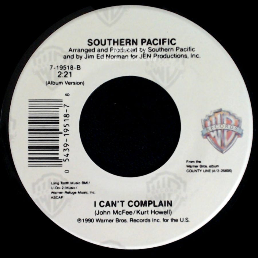 Southern Pacific - Memphis Queen / I Can't Complain side B