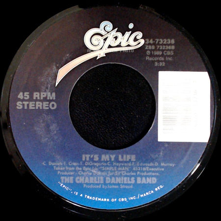 The Charlie Daniels Band - Mister Dj / It's My Life side B