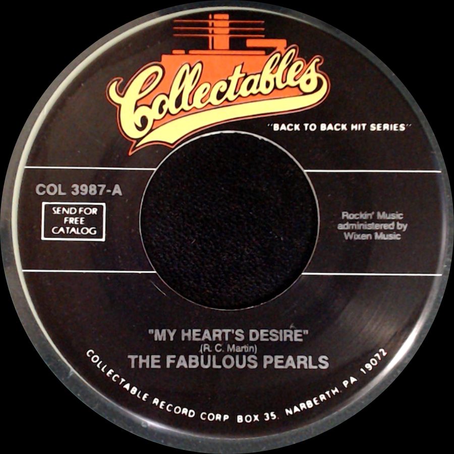 The Fabulous Pearls / The Calvanes - My Heart's Desire / Fleeoowee side A
